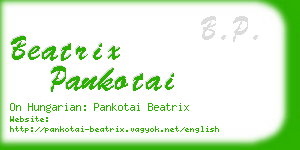 beatrix pankotai business card